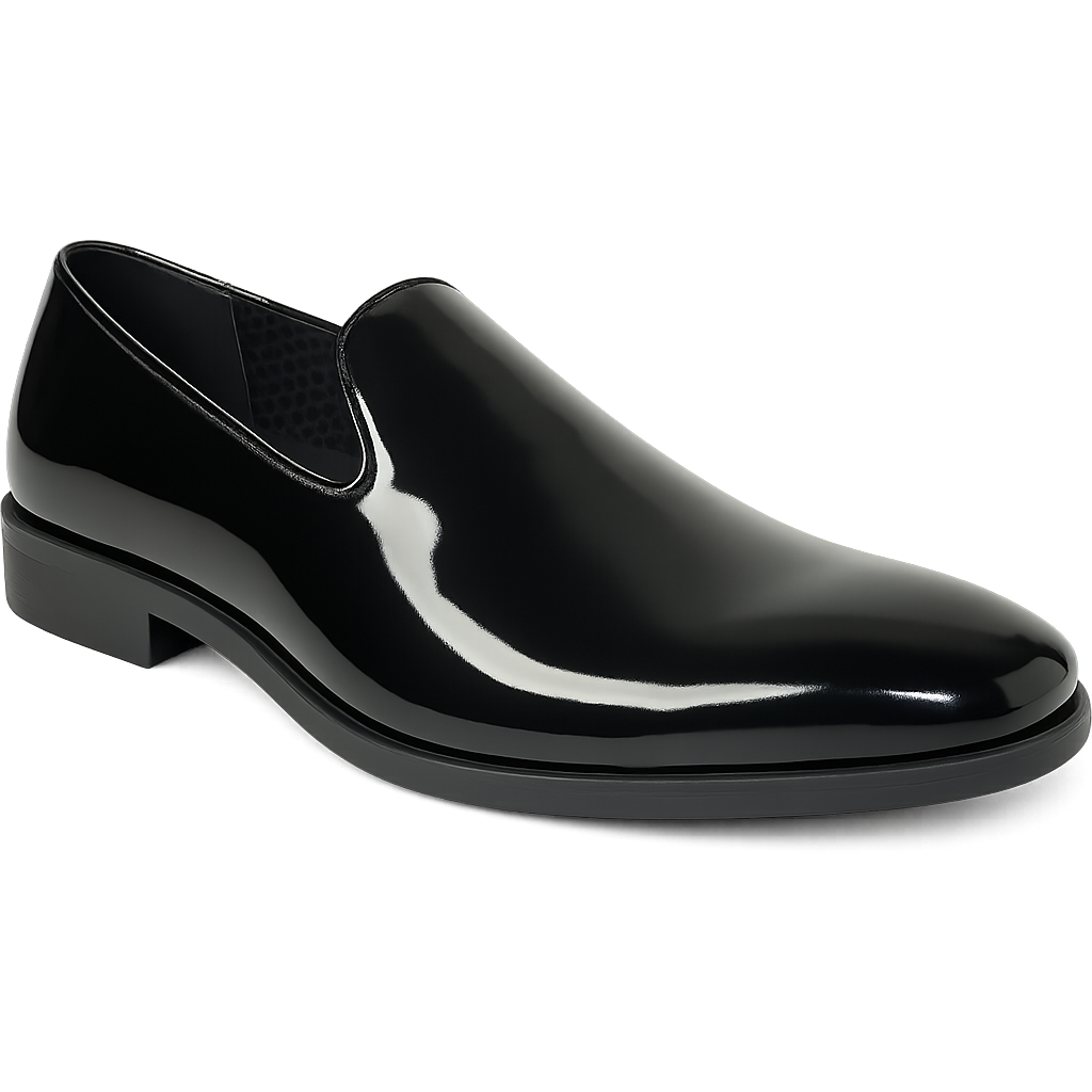 Vangelo Men's Black Patent Lofers