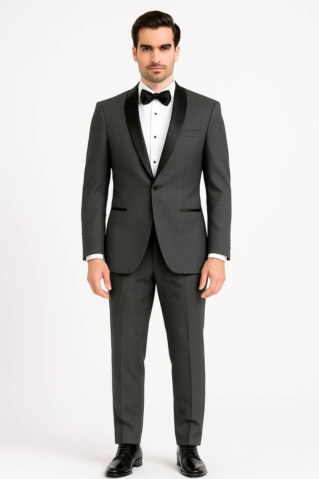 T-SS Slim Fit Tuxedo – 1-Button Shawl Collar | Vinci Menswear