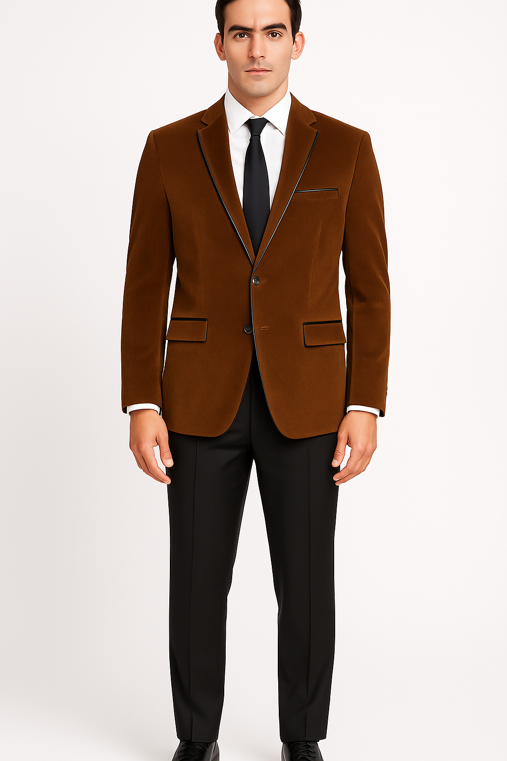 BS-02 Slim Fit Velvet Sport Coat – Luxe Formal Blazer | Vinci Menswear