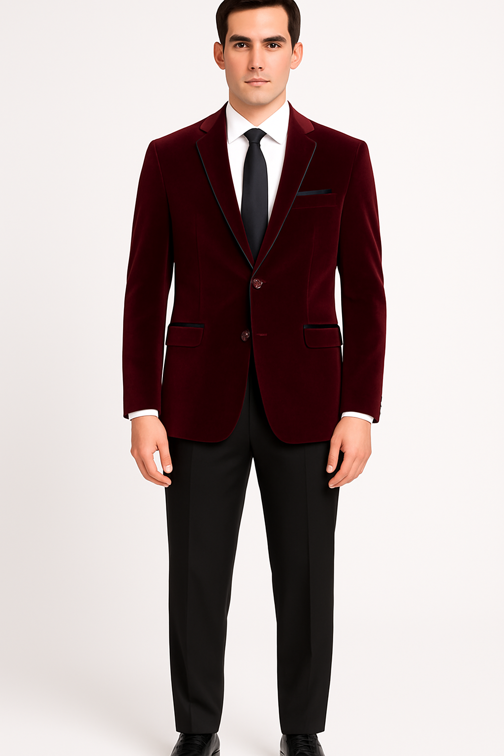BS-02 Slim Fit Velvet Sport Coat – Luxe Formal Blazer | Vinci Menswear