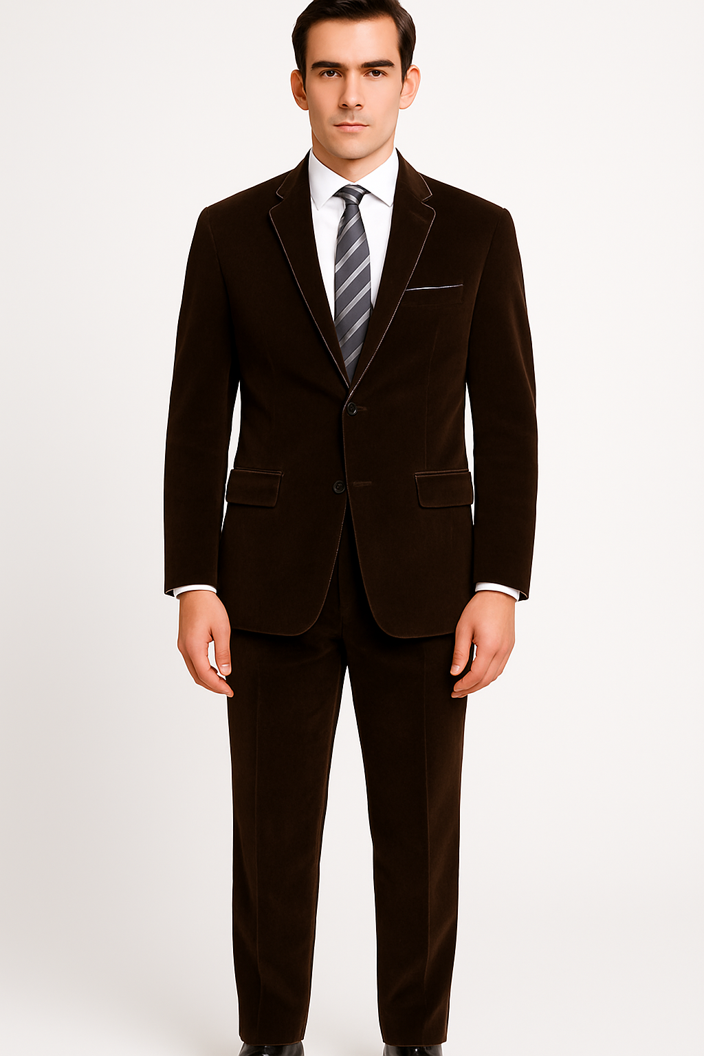 BS-02 Slim Fit Velvet Sport Coat – Luxe Formal Blazer | Vinci Menswear