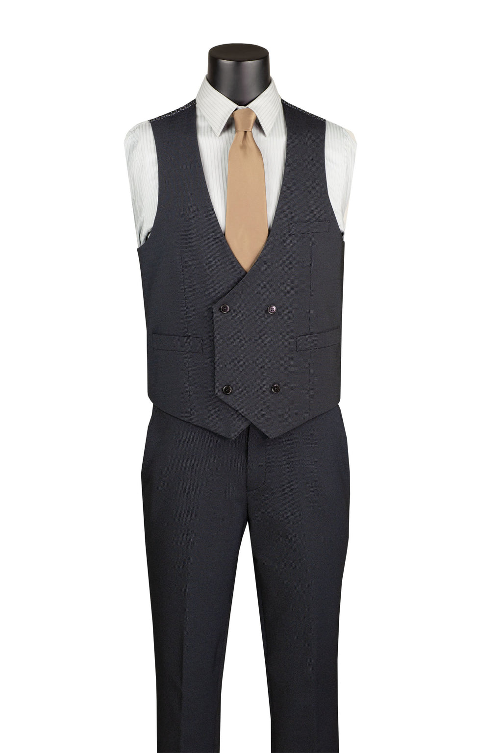 MV2K-3 Modern Fit Vested Suit – 3-Piece Peak Lapel Suit | Vinci Menswear