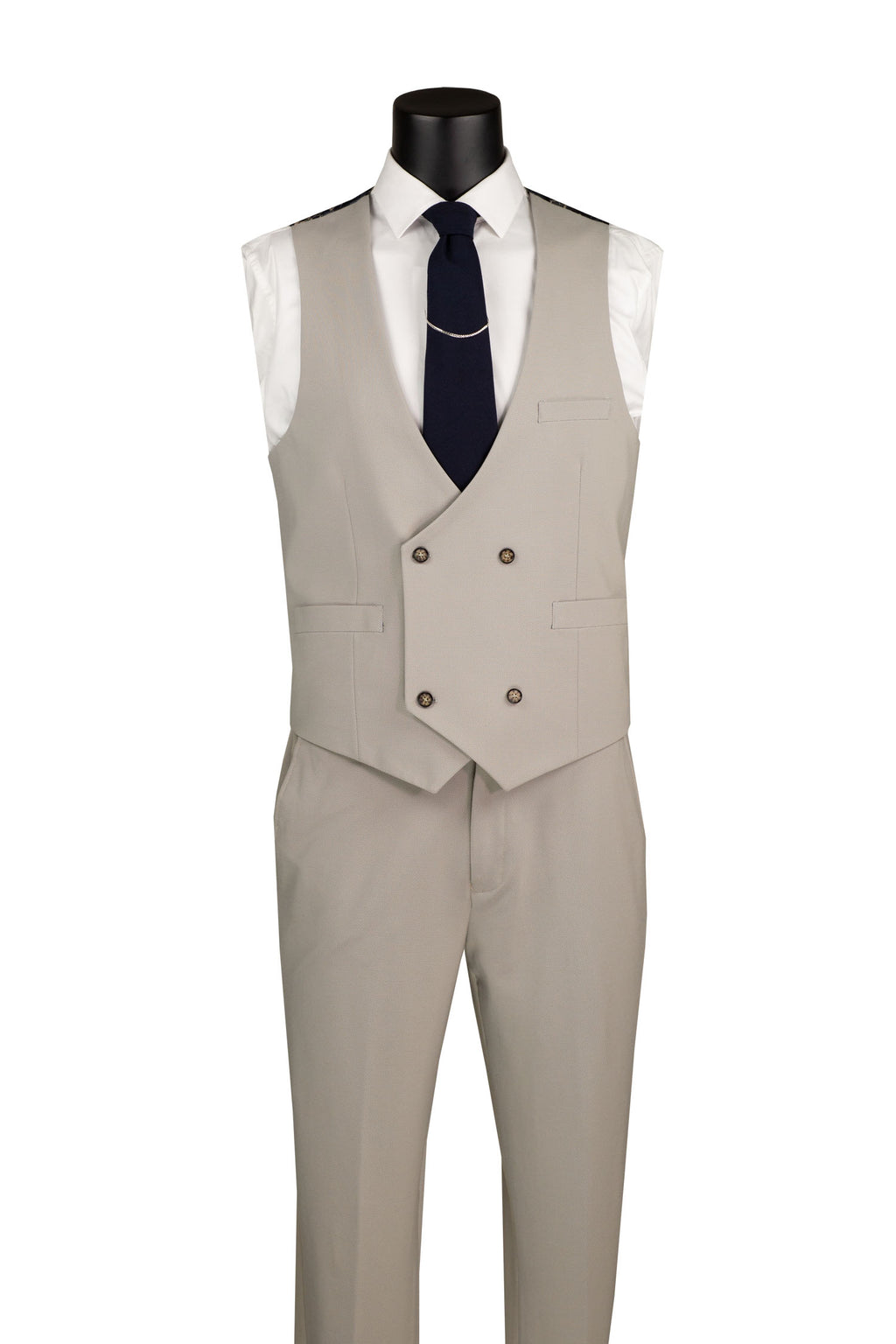 MV2K-3 Modern Fit Vested Suit – 3-Piece Peak Lapel Suit | Vinci Menswear